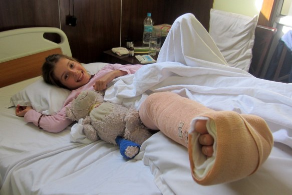 Scarlett in Her Hospital bed