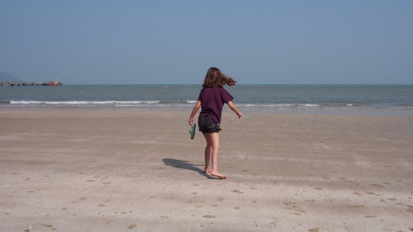 Scarlett enjoying the freedom of no cast on her leg!