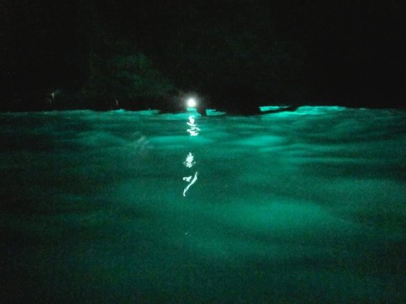 Swimming into Emerald Cave